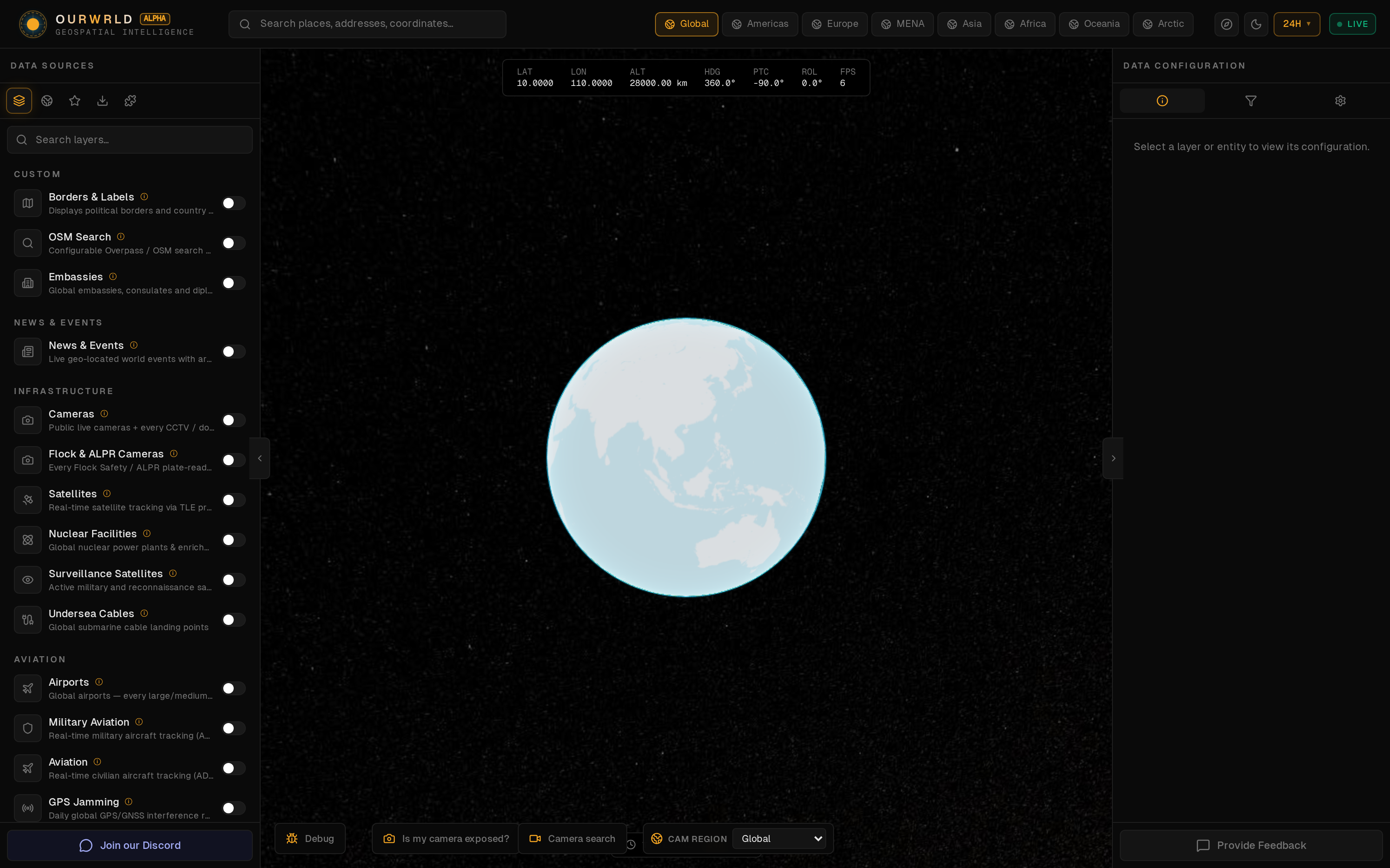 The ourwrld workspace